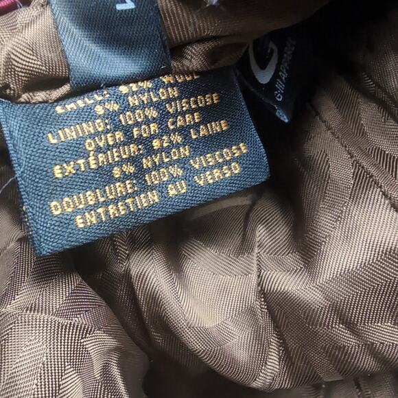 Vintage Cole Haan Coat Women 4 Brown Chunky Knit Wool Blend Classiccore Button - Picture 5 of 6